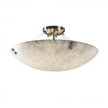 Justice Design Group CLD-9652-35-DBRZ-F3 - 24&#34; Semi-Flush Bowl w/ Pair Square w/ Points Finials