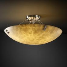 Justice Design Group CLD-9657-25-NCKL-F5 - 48" Semi-Flush Bowl w/ CONCENTRIC SQUARES FINIALS