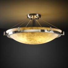 Justice Design Group CLD-9682-35-NCKL - 24&#34; Round Semi-Flush Bowl w/ Ring
