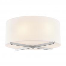 Justice Design Group ACR-9526-OPAL-NCKL - Crossbar 24&#34; Close-to-ceiling Drum