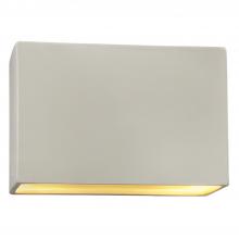 Justice Design Group CER-5640W-MTGD-LED1-1000 - Small ADA Rectangle (Outdoor) LED Wall Sconce - Closed Top