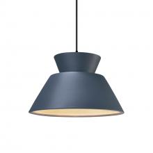 Justice Design Group CER-6420-MID-MBLK-BKCD - Trapezoid 1-Light Pendant