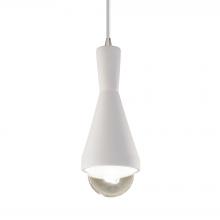 Justice Design Group CER-6520-BIS-NCKL-WTCD-LED1-700 - Erlen 1-Light Pendant