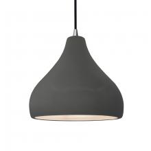 Justice Design Group CER-6563-GRY-NCKL-BKCD - Medium Droplet 1-Light Pendant