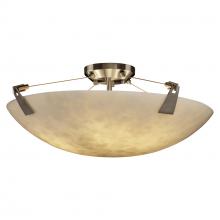 Justice Design Group CLD-9632-35-NCKL - 24" Semi-Flush Bowl w/ Tapered Clips