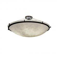 Justice Design Group CLD-9687-35-DBRZ - 48&#34; Round Semi-Flush Bowl w/ Ring