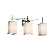 Justice Design Group FAB-8413-15-WHTE-CROM - Union 3-Light Bath Bar