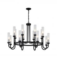 Justice Design Group FSN-4345-CLFR-MBLK - Anchor 42&#34; Chandelier