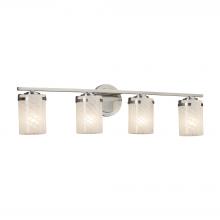 Justice Design Group FSN-8454-10-WEVE-NCKL - Atlas 4-Light Bath Bar