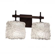 Justice Design Group GLA-8412-30-LACE-DBRZ - Union 2-Light Bath Bar