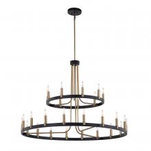 Justice Design Group NSH-8048-MBBR - Clayton 42” 2-Tier 27-Light Chandelier