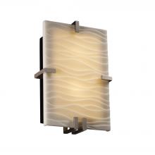 Justice Design Group PNA-5551-WAVE-NCKL - Clips Rectangle Wall Sconce (ADA)