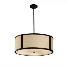 Justice Design Group PNA-9542-WAVE-MBLK - Tribeca 24" Drum Pendant