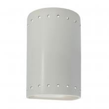 Justice Design Group CER-0995W-MAT-LED1-1000 - Small LED Cylinder w/ Perfs - Open Top & Bottom (Outdoor)