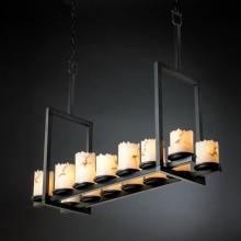 Justice Design Group FAL-8764-12-MBLK-LED14-9800 - Dakota 14-Light Bridge LED Chandelier (Tall)