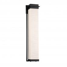 Justice Design Group PNA-7546W-WAVE-MBLK - Pacific 36&#34; LED Outdoor Wall Sconce