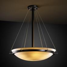 Justice Design Group PNA-9691-35-BMBO-MBLK - 18&#34; Round Pendant Bowl w/ Ring