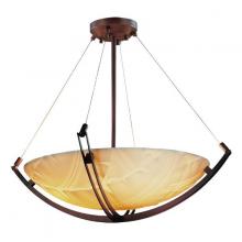 Justice Design Group PNA-9722-35-BMBO-DBRZ - 24&#34; Pendant Bowl w/ Crossbar