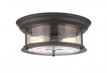 Z-Lite 727F13-BRZ - 2 Light Flush Mount