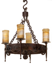 Santangelo Lighting & Design CH-FDL-4L - Fleur De Lis 4 Light Chandelier