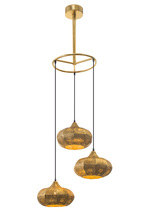 Santangelo Lighting & Design CL-3-PN-MRVN - Moravian 3-light Pendant Cluster