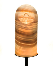 Santangelo Lighting & Design FSO-CRSSCT-WWA - Cross-cut Onyx Shade - White with Amber