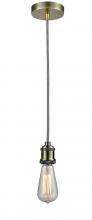 Innovations Lighting 100AB-10BW-1AB - Edison - 1 Light - 2 inch - Antique Brass - Cord hung - Mini Pendant