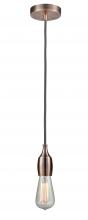 Innovations Lighting 100AC-10GY-3AC - Chelsea - 1 Light - 2 inch - Antique Copper - Cord hung - Mini Pendant
