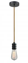Innovations Lighting 100BK-10CR-5BK - Gatsby - 1 Light - 2 inch - Matte Black - Cord hung - Mini Pendant