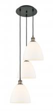 Innovations Lighting 113B-3P-BAB-GBD-91 - Bristol - 3 Light - 16 inch - Black Antique Brass - Cord Hung - Multi Pendant