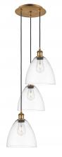 Innovations Lighting 113B-3P-BB-GBD-92 - Bristol - 3 Light - 16 inch - Brushed Brass - Cord Hung - Multi Pendant