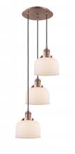 Innovations Lighting 113F-3P-AC-G71 - Cone - 3 Light - 14 inch - Antique Copper - Cord hung - Multi Pendant