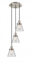 Innovations Lighting 113F-3P-SN-G62 - Cone - 3 Light - 13 inch - Brushed Satin Nickel - Cord hung - Multi Pendant