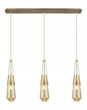 Innovations Lighting 123-452-1P-BB-G452-4ME - Milan - 3 Light - 36 inch - Brushed Brass - Linear Pendant