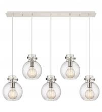 Innovations Lighting 125-410-1PS-PN-G410-8SDY - Newton Sphere - 5 Light - 40 inch - Polished Nickel - Cord hung - Linear Pendant