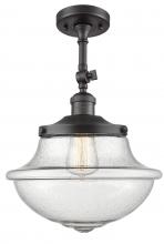 Innovations Lighting 201F-OB-G544 - Oxford - 1 Light - 12 inch - Oil Rubbed Bronze - Semi-Flush Mount