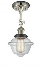 Innovations Lighting 201FBP-PNBK-G532 - Oxford - 1 Light - 7 inch - Polished Nickel - Semi-Flush Mount