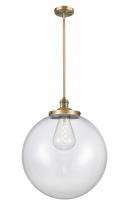 Innovations Lighting 201S-BB-G202-18 - Beacon - 1 Light - 18 inch - Brushed Brass - Stem Hung - Pendant