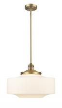 Innovations Lighting 201S-BB-G691-16 - Bridgeton - 1 Light - 16 inch - Brushed Brass - Stem Hung - Mini Pendant