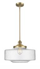 Innovations Lighting 201S-BB-G694-16 - Bridgeton - 1 Light - 16 inch - Brushed Brass - Stem Hung - Mini Pendant