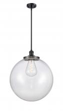 Innovations Lighting 201S-BK-G202-18 - Beacon - 1 Light - 18 inch - Matte Black - Stem Hung - Pendant