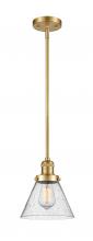 Innovations Lighting 201S-SG-G44-LED - Cone - 1 Light - 8 inch - Satin Gold - Stem Hung - Mini Pendant