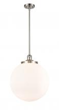 Innovations Lighting 201S-SN-G201-16 - Beacon - 1 Light - 16 inch - Brushed Satin Nickel - Stem Hung - Pendant