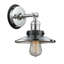 Innovations Lighting 203PC-BPBK-HRBK-M7-PC - Railroad - 1 Light - 8 inch - Polished Chrome - Sconce