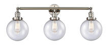 Innovations Lighting 205-PN-G204-8 - Beacon - 3 Light - 32 inch - Polished Nickel - Bath Vanity Light