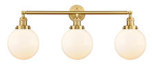 Innovations Lighting 205-SG-G201-8 - Beacon - 3 Light - 32 inch - Satin Gold - Bath Vanity Light