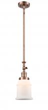 Innovations Lighting 206-AC-G181 - Canton - 1 Light - 6 inch - Antique Copper - Stem Hung - Mini Pendant