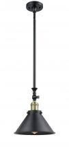 Innovations Lighting 206-BAB-M10-BK - Briarcliff - 1 Light - 10 inch - Black Antique Brass - Stem Hung - Mini Pendant