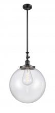 Innovations Lighting 206-BK-G202-16 - Beacon - 1 Light - 16 inch - Matte Black - Stem Hung - Mini Pendant