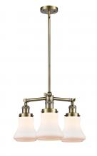 Innovations Lighting 207-AB-G191 - Bellmont - 3 Light - 18 inch - Antique Brass - Stem Hung - Chandelier